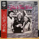 A Letter to Three Wives Japan LD Laserdisc PILF-1245